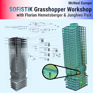 Parametric structural building design online workshop using SOFiSTiK in Grasshopper, June 8–10 (McNeel Europe)