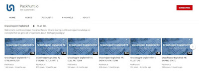 Canal de YouTube de Packhunt.io | Nuevos vídeos de Grasshopper