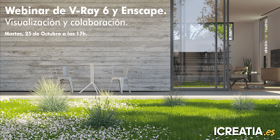 Webinar de V-Ray 6 y Enscape. Organizado por icreatia.es