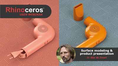 Rhino User Webinar: Surface Modeling and Product Presentation, by Gijs de Zwart