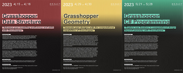 Grasshopper Trilogy Online Workshops in April, DEZACT & Ping-Hsiang Chen