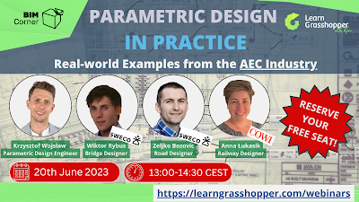 Free webinar: “PARAMETRIC DESIGN IN PRACTICE: Real-world Examples from the AEC Industry” (June 20, 2023 at 13h CEST)