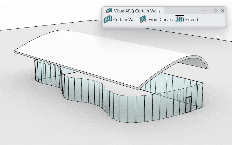 Extend walls and curtain walls