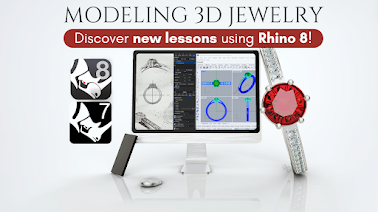 «Modeling 3D Jewelry» – New Rhino 8 Lessons