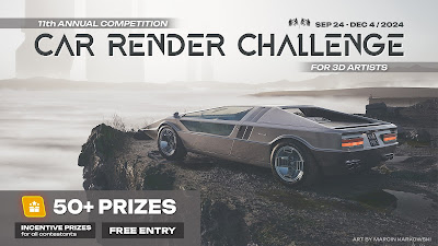 Car Render Challenge 2024 by 3DModels.org: 11th Annual Competition