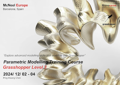 Grasshopper Level 3 online course, December 2-4 2024 (McNeel Europe)