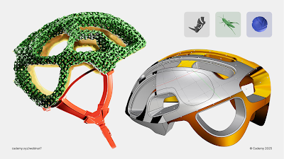 POC Helmet with Gyroid Lattice Design by Cademy xyz