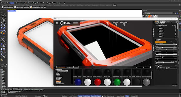 Plugin Stage para Rhino, renderizado en tiempo real