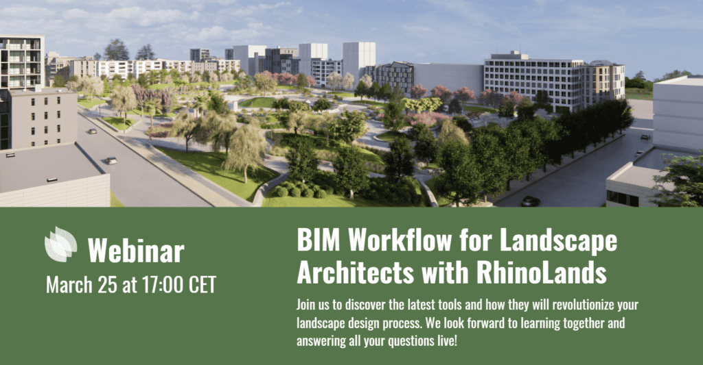 Seminario web: Flujo de trabajo BIM para arquitectos paisajistas con RhinoLands