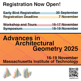 Advances in Architectural Geometry 2025 – MIT, November 16-19